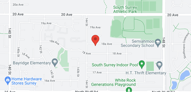 map of 14444 18A AVENUE